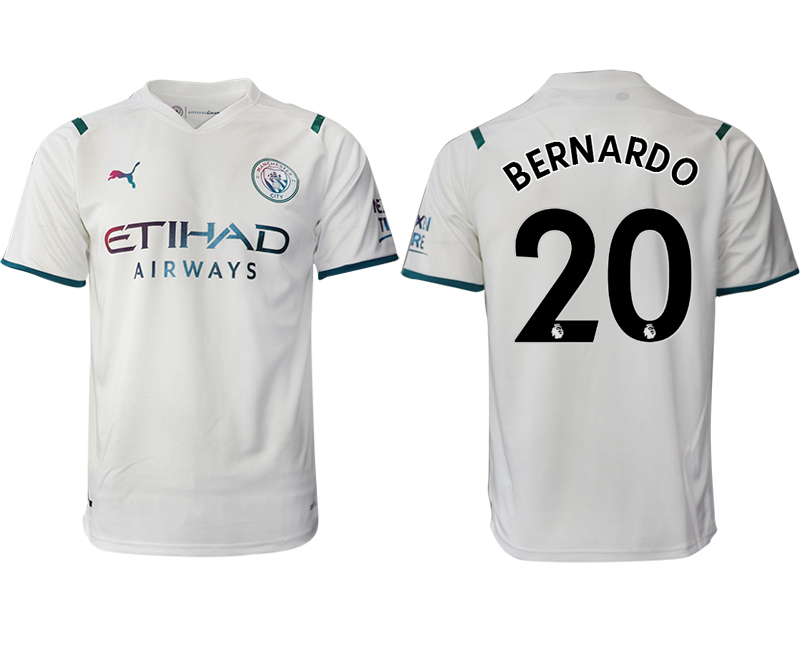 Men 2021-2022 Club Manchester city away aaa version white #20 Soccer Jersey